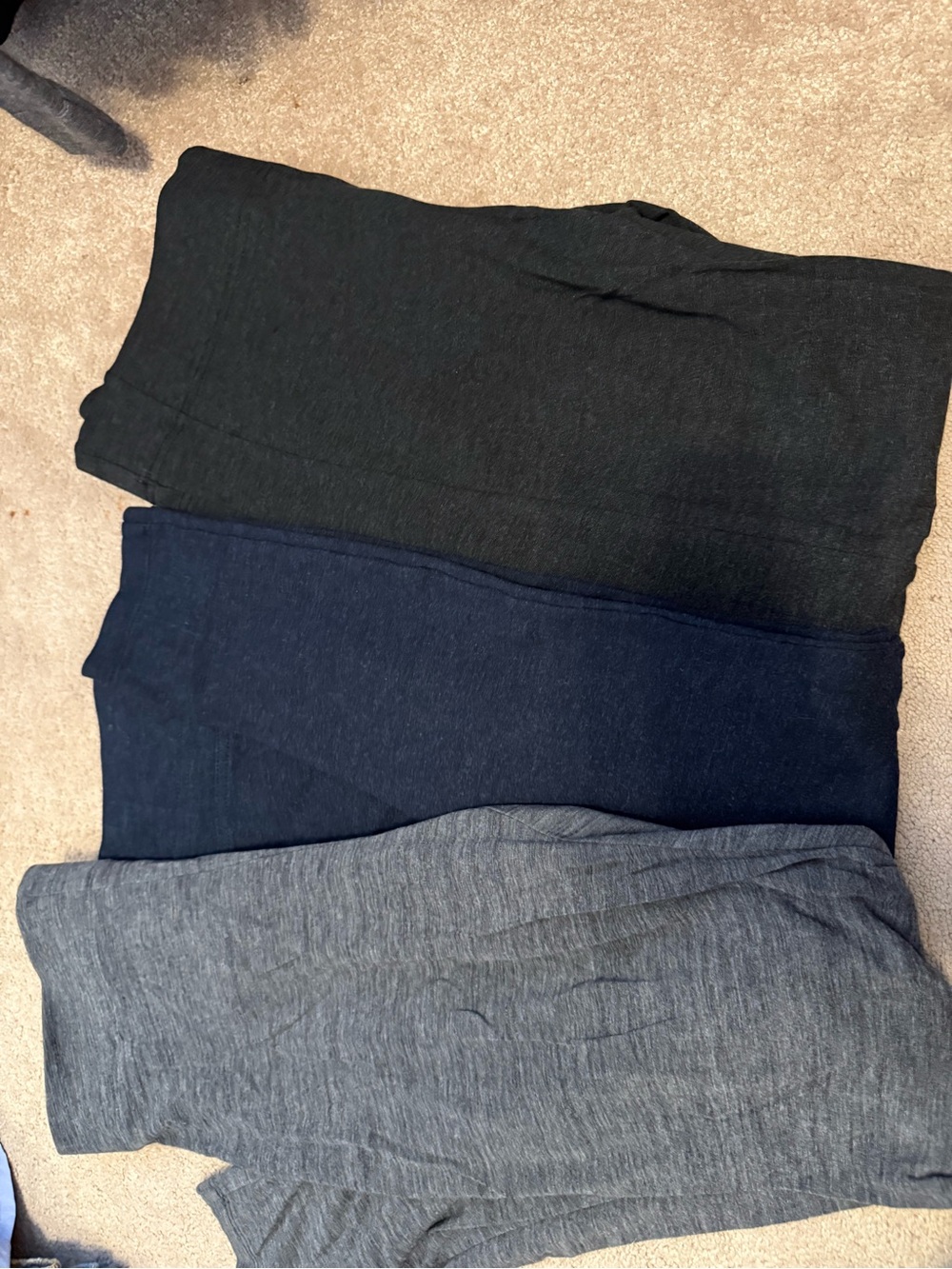 LOFT Women's Leggings Trio - Black, Navy, Heather Gray